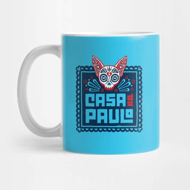 Casa de Paulo Logo on Blue by Casa_de_Paulo